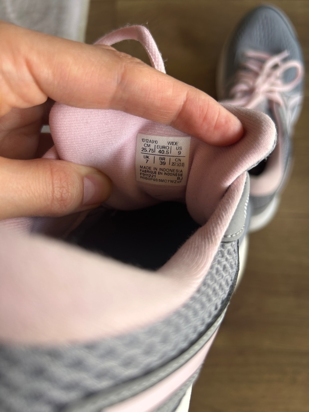 ASICS Gray and Pink Women's Running Sneakers - Picture 2 of 9
